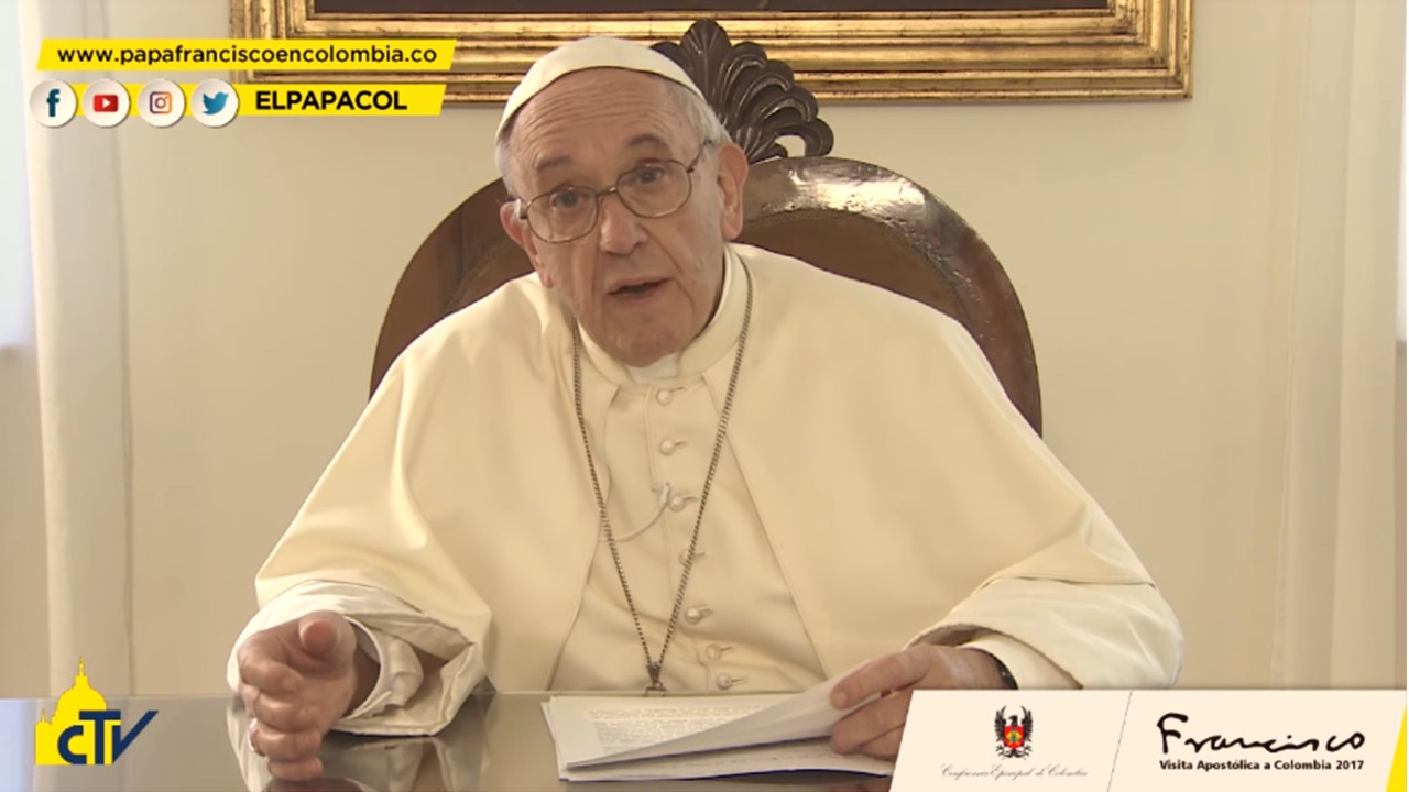 Mensaje Papa Francisco: Iré como peregrino de esperanza y de paz  a Colombia 