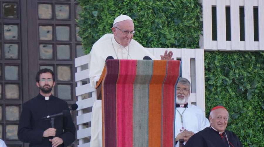 VIDEO || El  Santo Padre da la contraseña a los jóvenes en el Santuario de Maipú