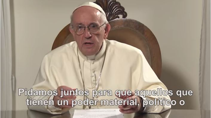 VIDEO || En febrero el Papa Francisco pide por el fin de la corrupción